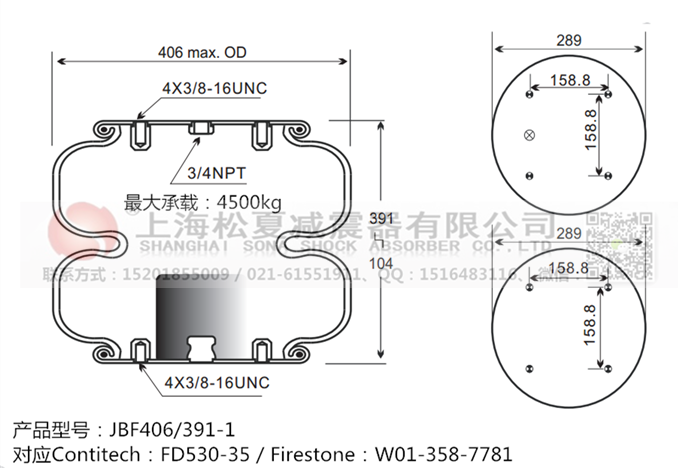 JBF406/391-2橡膠<a href='http://www.msabry.com/' target='_blank'><u>空氣彈簧</u></a>